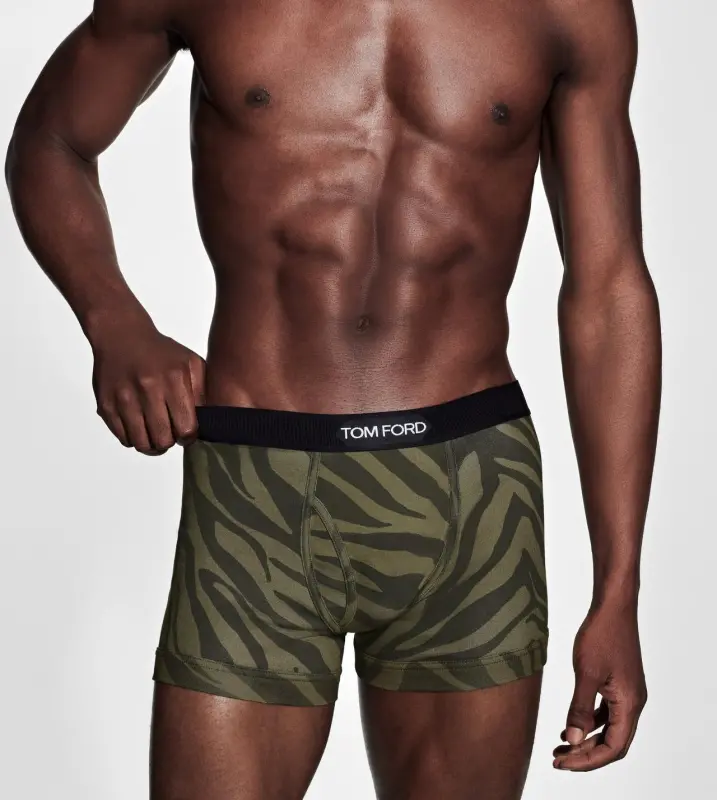 ZEBRA COTTON BOXER BRIEFS MILITARY GREEN online